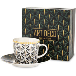 Filiżanka z porcelany ze spodkiem w prezentowym kartoniku