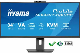 Monitor 34 cale XCB3497WQSNPH-B1,VA,UWQHD,1500R,USB-C Dock 95W, RJ45, KVM,2x5W,