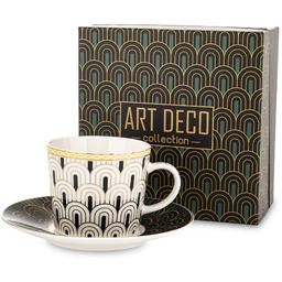 Filiżanka z porcelany ze spodkiem w prezentowym kartoniku