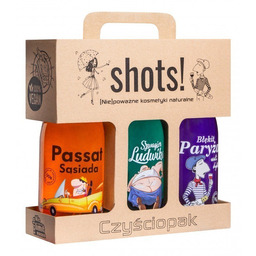 LaQ, Shots! Czyściopak, zestaw żeli pod prysznic