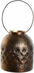 DKD Home Decor Złoty brąz aluminiowy świecznik 22