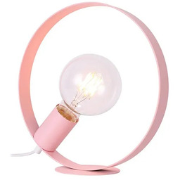 Lumes Różowa lampa stołowa koło - 3X V057