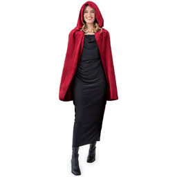 Peleryna z kapturem - burgundowa - 80 cm