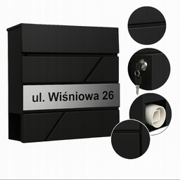 Skrzynka Pocztowa Duża Czarna Ral 9005 Na Listy