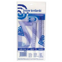 Zestaw kreślarski PRATEL z linijką 20 cm -