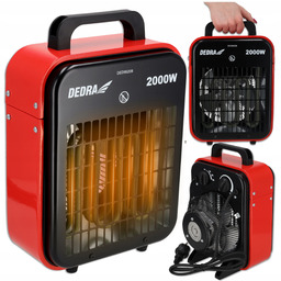 Nagrzewnica Elektryczna Dedra Farelka Grzejnik Termostat 2000W 230V