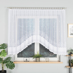 Markizeta Firana żakardowa gotowa 350x140 001 biała Genowefa