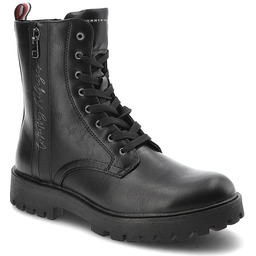 Czarne Botki Tommy Hilfiger Modne Buty Damskie