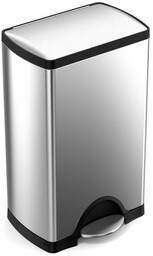 simplehuman TRASH Prostokątny Pedałowy Kosz na Śmieci 38