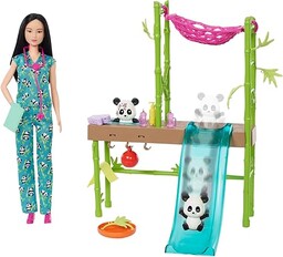 Barbie Opieka nad pandami Zestaw z lalką Barbie
