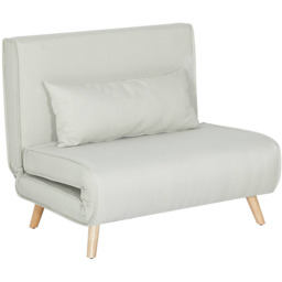 Sofa rozkładana Homcom 94x78x80cm, kremowy/jasnobrązowy