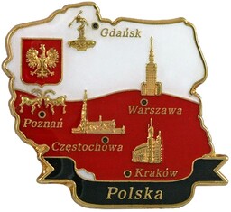 Magnes na lodówkę kontur Polski