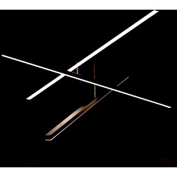 TRIO 3 lampa wisząca potrójna liniowa czarny 100cm