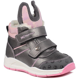 Buty zimowe dziecięce dziewczęce szare Wojtyłko 26090 ocieplane