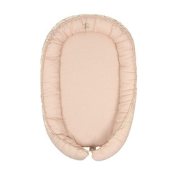 Babymatex Gniazdko niemowlęce Prestige Linen 55x80 brzoskwiniowy materacyk