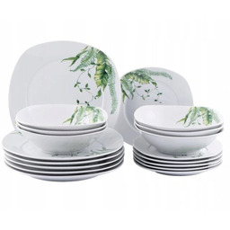 Serwis Obiadowy Komplet Talerzy 18EL. Zastawa Obiadowa Zestaw