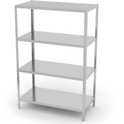 Regał magazynowy gastronomiczny ze stali nierdzewnej 4 półki