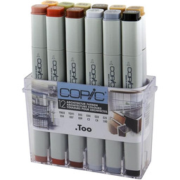 COPIC Classic Markers Zestaw 12 "Architectural Colours", profesjonalne