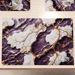 MARBLELIZED Amerykańskie Podkładki z Tkaniny - Elegancki Efekt