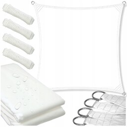 Żagiel daszek osłona przeciwsłoneczna deszcz markiza biała wodoodporny