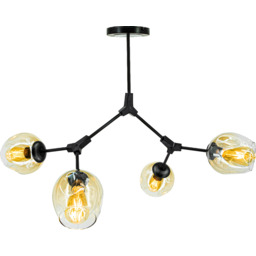 Plafon loft czarny metalowy 4-punktowy 1962/4 z serii