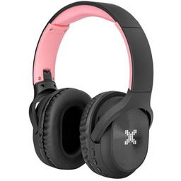 XMUSIC Słuchawki nauszne BTH106B Czarno-różowy