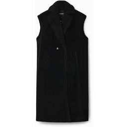 Kamizelka o długim kroju ze sztucznym barankiem