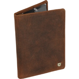 Skórzane etui okładka na dowód rejestracyjny brązowe vintage