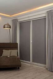 K-home Roleta zaciemniająca/roleta sprężynowa, szara, 90 cm x