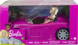 Lalka Barbie DJR55. Luksusowy kabriolet Różowy samochód Auto