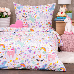 4Home Dziecięca pościel bawełniana Unicorns, 140 x 200