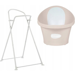 Wanienka Shnuggle Z Oparciem I Odpływem Taupe Beżowa