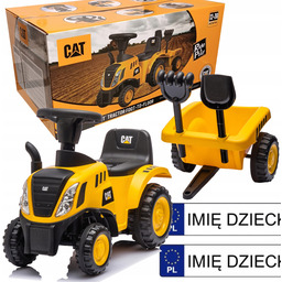 jeździk pchacz Cat z przyczepą do piasku Łopatka