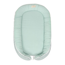 Babymatex Gniazdko niemowlęce Prestige Muslin 55x80 miętowy materacyk
