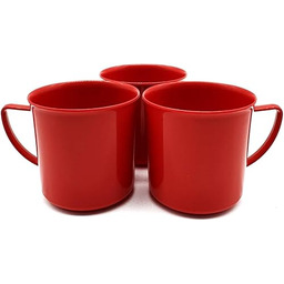 Filiżanka 330 ml zestaw 3 szt. czerwony