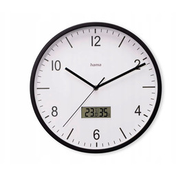 Zegar ścienny Hama Fwu Lanzarote 35 cm Czarno-biały