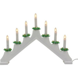 CHRISTMAS DECORATION Świecznik dekoracyjny 300448 Biały Zyskaj