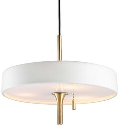 Lampa wisząca Artdeco biało-złota, do salonu