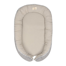 Babymatex Gniazdko niemowlęce Prestige Muslin 55x80 szary dwustronny