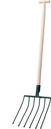 Widły metalowe 6 zębów 140 cm, zielone