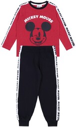 DISNEY MICKEY MOUSE Piżama czerwono-czarna, długi rękaw 18-24