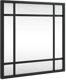Elior Minimalistyczne lustro z czarną metalową ramą -