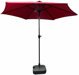 Elior Czerwony okrągły parasol ogrodowy - Łaross