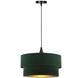 Lampa wisząca Scopello, lampa welurowa, do sypialni,