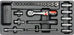 Yato WKŁAD DO SZUFLADY ZESTAW NASADEK 1/4" 25CZ.