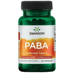 Suplement diety, Swanson - PABA, 500mg, 120 kapsułek