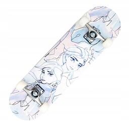 Deskorolka Drewniana Duża 79cm Frozen Elsa do 80kg