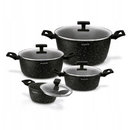 Zestaw Garnków Indukcja garnki Marmurkowe Non Stick 8el
