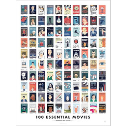 Pop Chart 100 podstawowych filmów, zdrapka plakat zdrapka