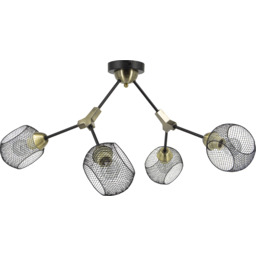 Plafon metalowy czarno-mosiężny 4-punktowy 2217/4 BL 21QG
